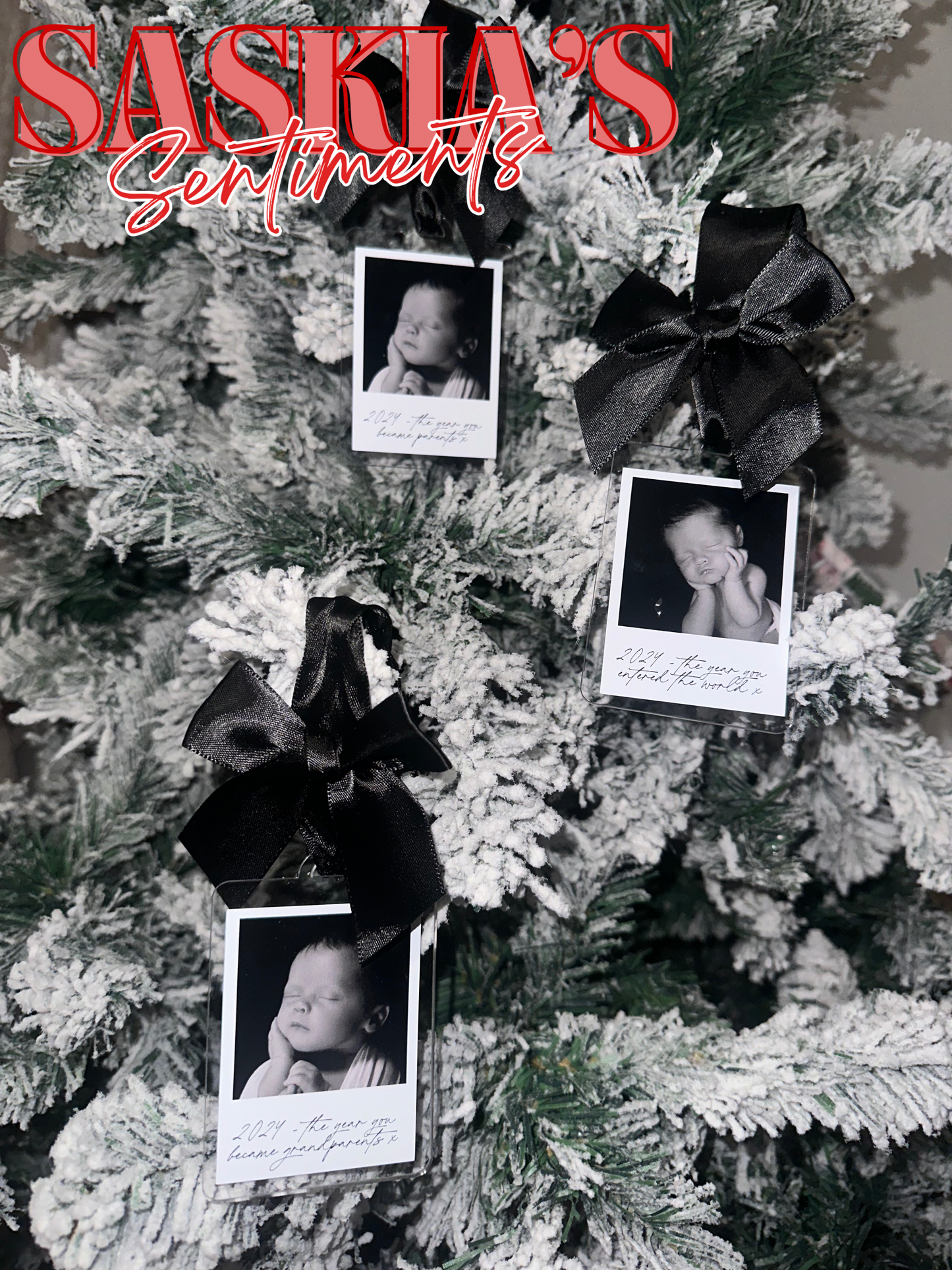 Personalised Custom Polaroid Photo Ornament ❤️