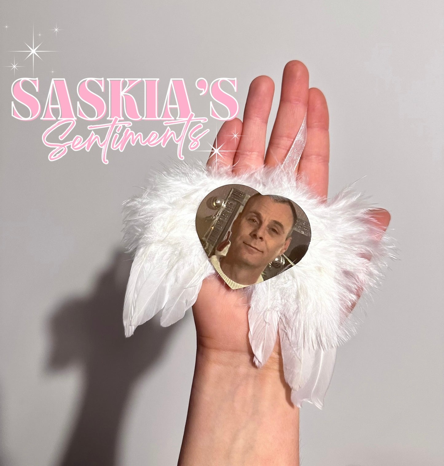 Heavenly Angel Wing Photo Ornament 🤍