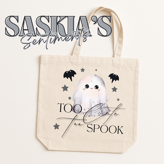 Too Cute to Spook – Halloween Trick or Treat Bag 👻 🖤