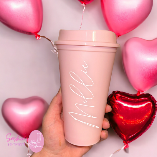 Personalised Pink Travel Hot Cup 💕