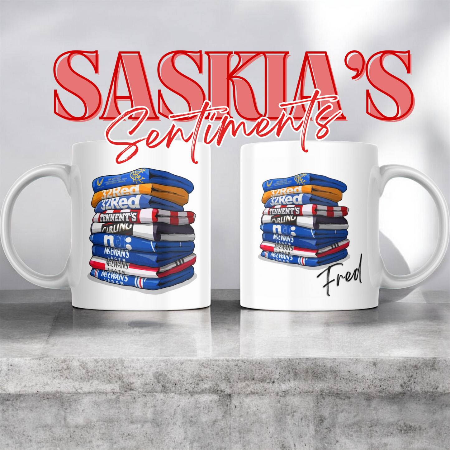 NEW Rangers Fc personalised mug 💙