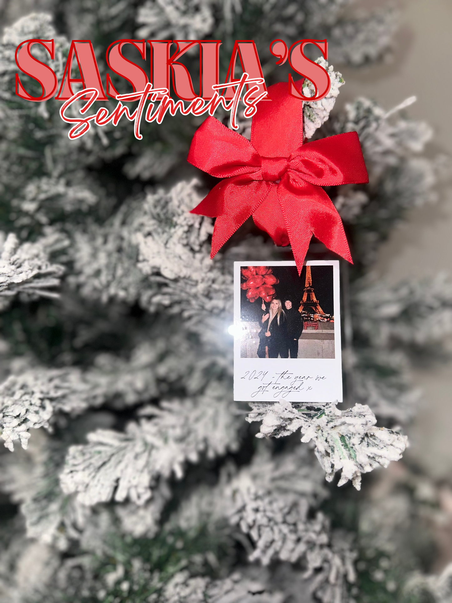 Personalised Custom Polaroid Photo Ornament ❤️