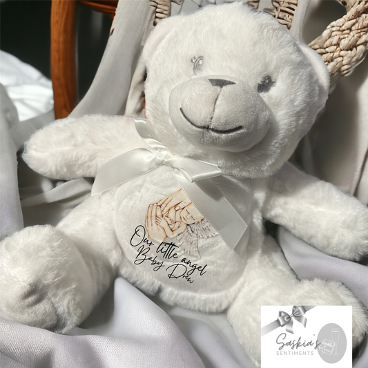 Personalised Angel Memorial Teddy Bear 🧸 🪽🤍