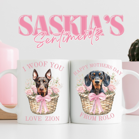 Personalised Mothers Day Dog Mug 🐶💗