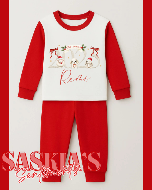 Personalised Christmas Pyjamas – Custom Name Christmas 2025
