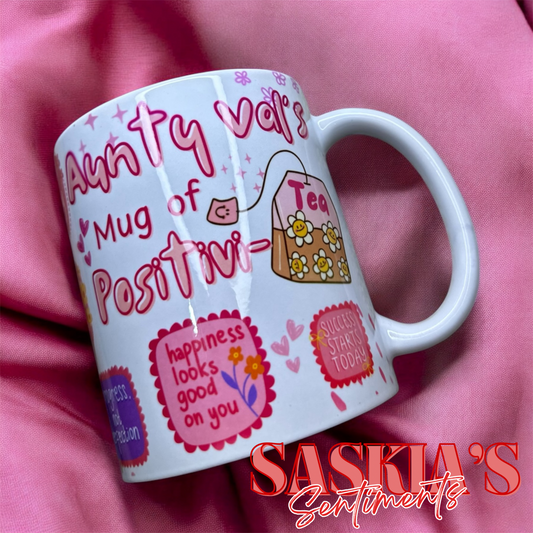 NEW Pink personalised mug of positivi-tea 💓 ☺️
